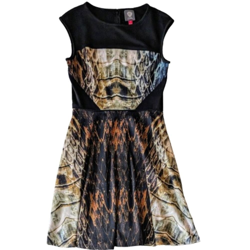 Vince Camuto Reptile Print Fit & Flare Sleeveless Dress 2